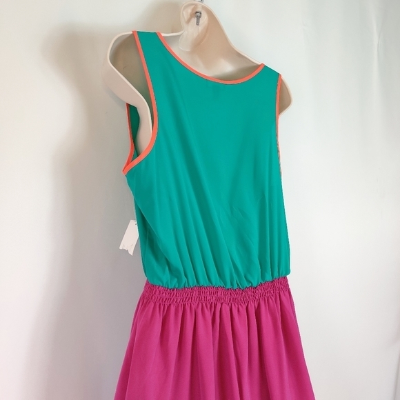 Allen B Allen Schwartz summer color block dress sleeveless NWT - Picture 6 of 10